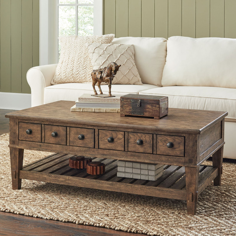 Birch Lane™ Derrickson Coffee Table with Drawers & Reviews Wayfair